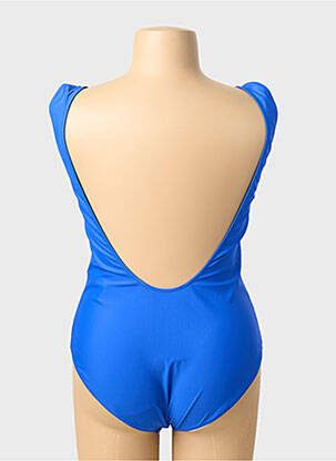 Maillot de bain 1 pièce imprimé fantaisie haut soutien-gorge avec mousse de rembourrage amovible bleu clair KATIA femme