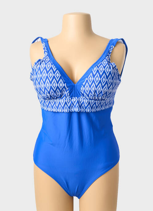 Maillot de bain 1 pièce bleu clair KATIA femme