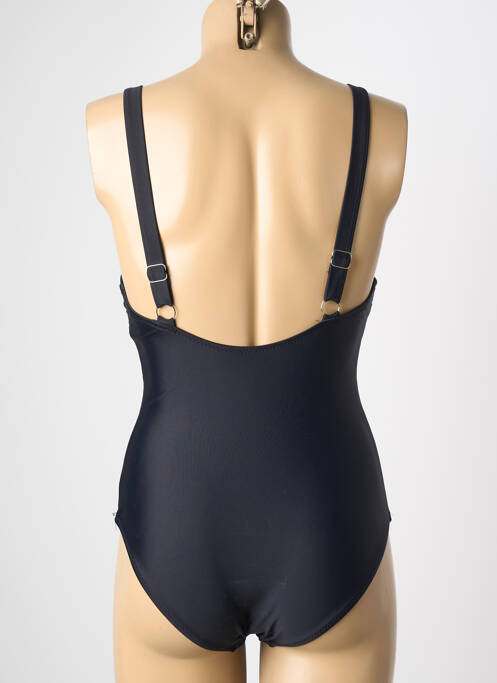 Maillot de bain 1 pièce effet matière satinée haut soutien-gorge avec mousse de rembourrage amovible noir VERY ZEN femme