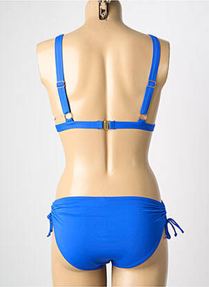 Maillot de bain 2 pièces stretch haut triangles bleu VIDOYA femme