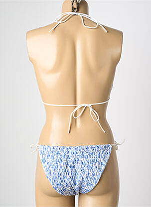 Maillot de bain 2 pièces stretch haut triangles bleu L. BEACH femme