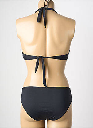 Maillot de bain 2 pièces stretch haut soutien-gorge balconnet noir POWER FLOWER femme