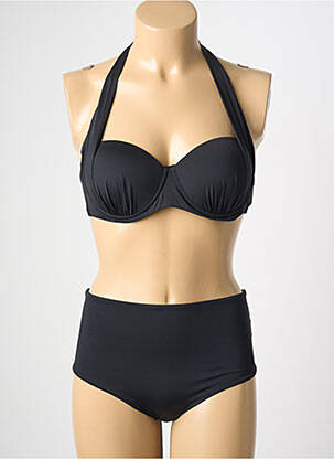 Maillot de bain 2 pièces stretch haut soutien-gorge moulé noir SWEET SECRET femme