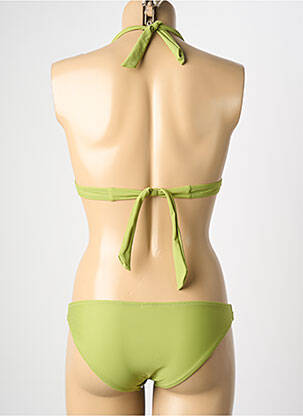 Maillot de bain 2 pièces stretch haut soutien-gorge avec mousse de rembourrage amovible vert MYA femme
