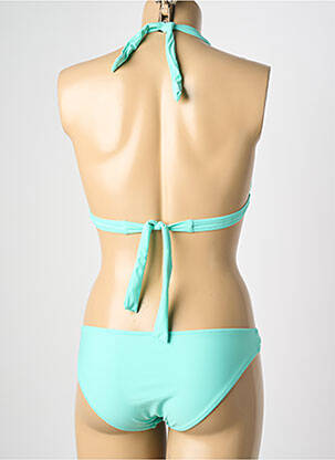 Maillot de bain 2 pièces stretch haut soutien-gorge avec mousse de rembourrage amovible bleu MYA femme