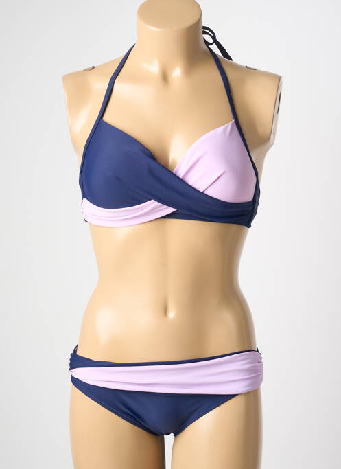 Maillot de bain 2 pièces bleu DAG ADOM femme