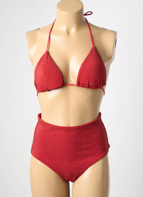 Maillot de bain 2 pièces rouge L. BEACH femme
