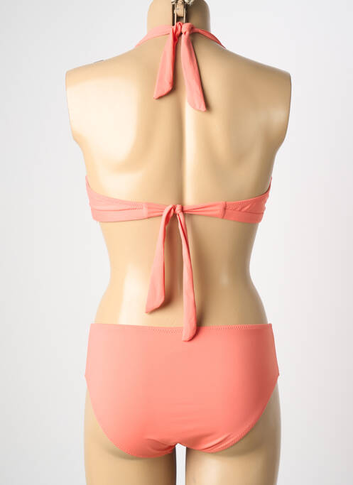 Maillot de bain 2 pièces stretch haut soutien-gorge balconnet rose POWER FLOWER femme