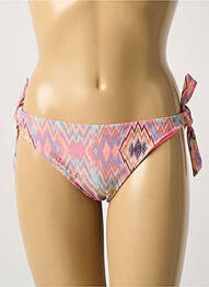 Bas de maillot de bain tissage satiné bikini rose RAE femme