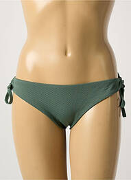 Bas de maillot de bain effet matière satinée bikini vert DAG ADOM femme