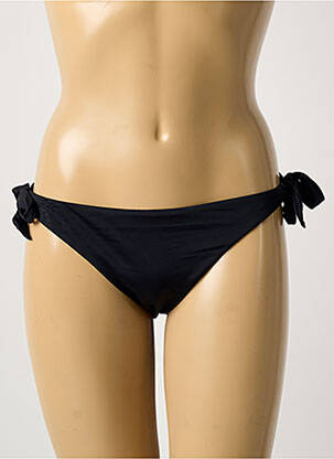 Bas de maillot de bain tissage satiné bikini noir SWEET SECRET femme