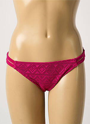 Bas de maillot de bain effet matière satinée culotte violet RAE femme
