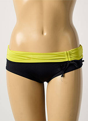 Bas de maillot de bain tissage satiné culotte noir ESTHER QUEEN femme