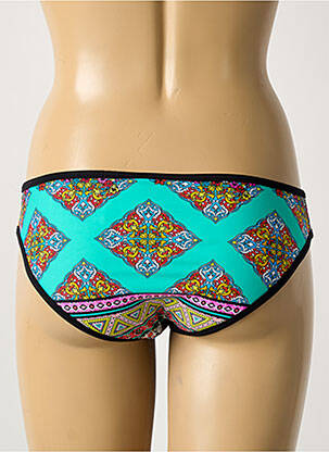 Bas de maillot de bain imprimé fantaisie culotte bleu AMAYI femme