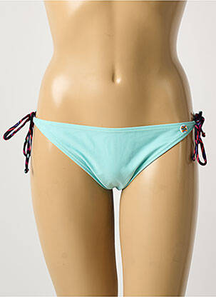 Bas de maillot de bain effet matière satinée bikini bleu LITTLE MARCEL femme