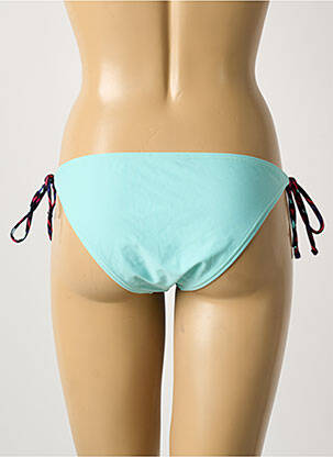 Bas de maillot de bain effet matière satinée bikini bleu LITTLE MARCEL femme