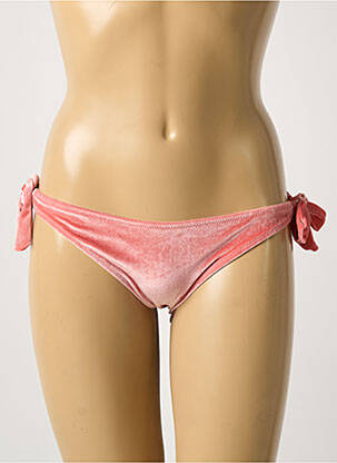 Bas de maillot de bain effet matière satinée bikini rose H.NATHALIE femme