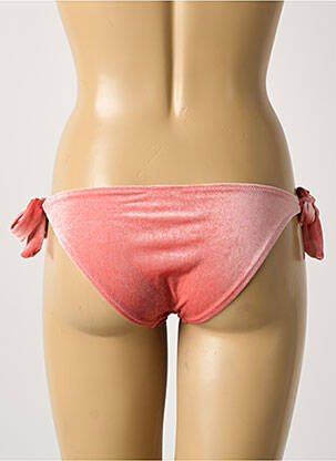 Bas de maillot de bain effet matière satinée bikini rose H.NATHALIE femme