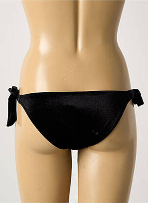 Bas de maillot de bain effet matière satinée bikini noir H.NATHALIE femme