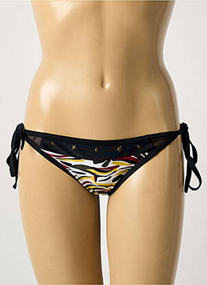 Bas de maillot de bain tissage satiné bikini noir H.NATHALIE femme