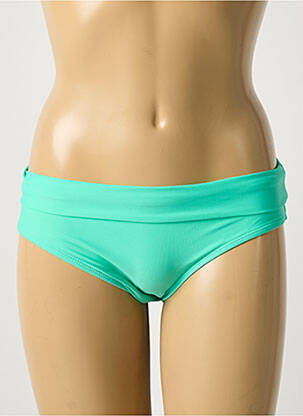Bas de maillot de bain tissage satiné culotte vert BIKKI BEACH femme