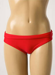 Bas de maillot de bain tissage satiné culotte rouge BIKKI BEACH femme