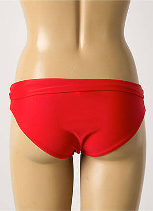 Bas de maillot de bain tissage satiné culotte rouge BIKKI BEACH femme
