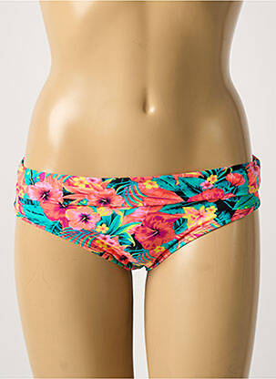 Bas de maillot de bain imprimé fleurs culotte rose BIKKI BEACH femme