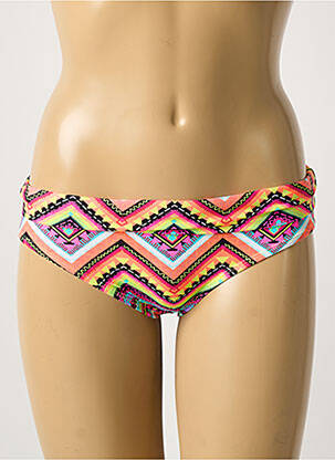 Bas de maillot de bain tissage satiné culotte orange BIKKI BEACH femme