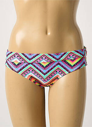 Bas de maillot de bain tissage satiné culotte bleu BIKKI BEACH femme