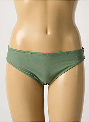 Bas de maillot de bain tissage satiné culotte vert VERY ZEN femme