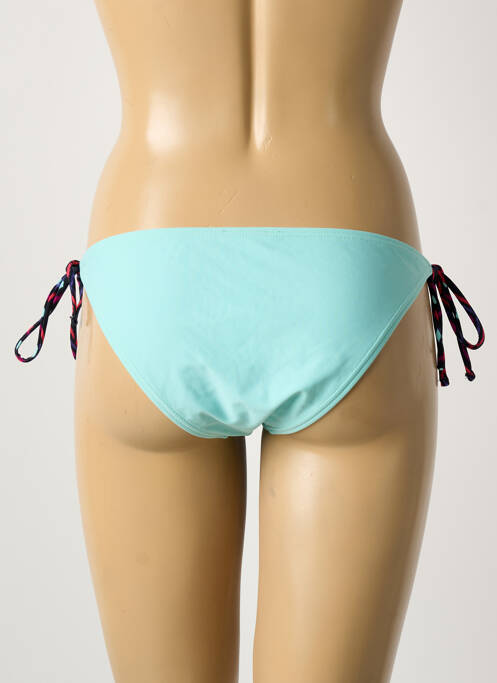 Bas de maillot de bain effet matière satinée bikini bleu LITTLE MARCEL femme