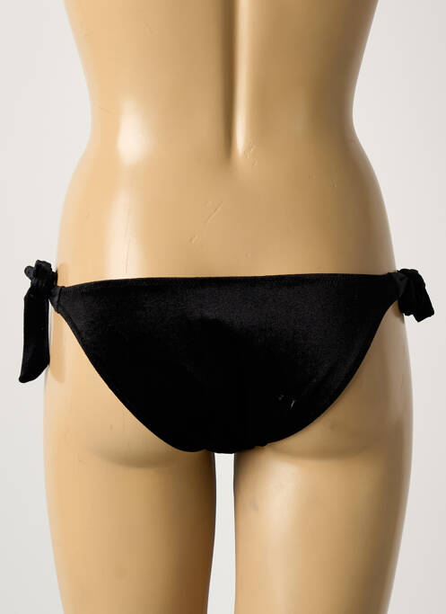 Bas de maillot de bain effet matière satinée bikini noir H.NATHALIE femme