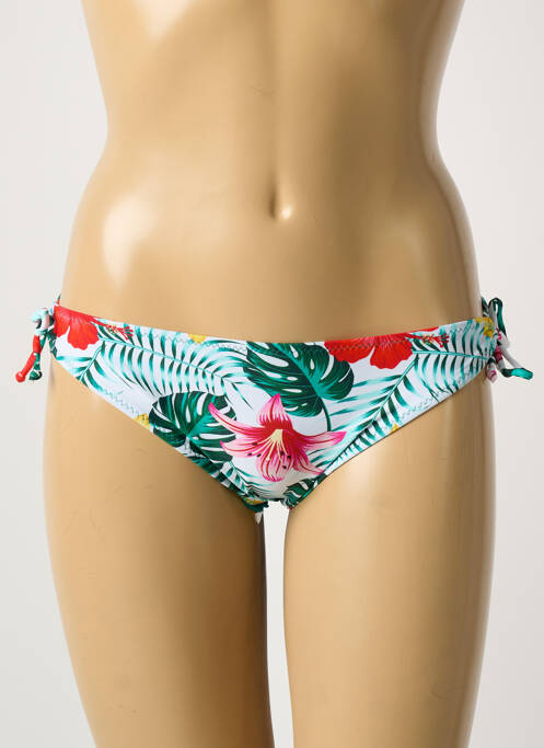 Bas de maillot de bain imprimé fleurs bikini vert VERY ZEN femme