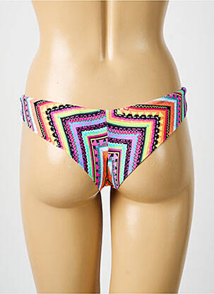 Bas de maillot de bain imprimé fantaisie culotte violet BIKKI BEACH femme