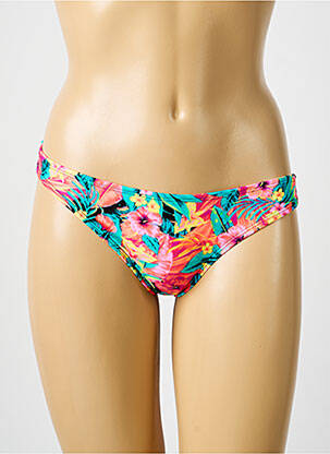 Bas de maillot de bain imprimé fleurs culotte vert BIKKI BEACH femme