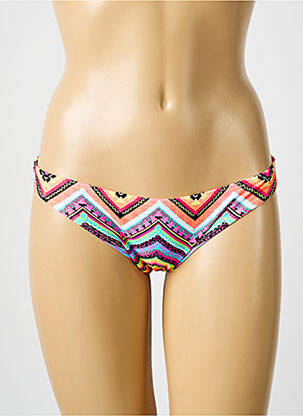 Bas de maillot de bain imprimé fantaisie culotte violet BIKKI BEACH femme