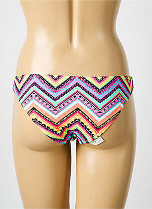 Bas de maillot de bain imprimé fantaisie culotte violet BIKKI BEACH femme
