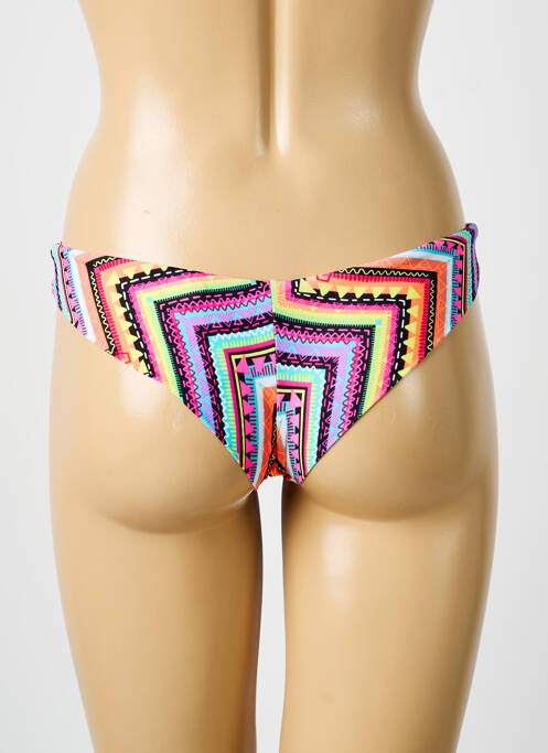 Bas de maillot de bain imprimé fantaisie culotte violet BIKKI BEACH femme