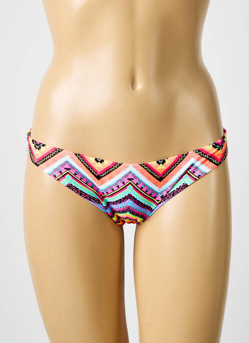 Bas de maillot de bain imprimé fantaisie culotte violet BIKKI BEACH femme