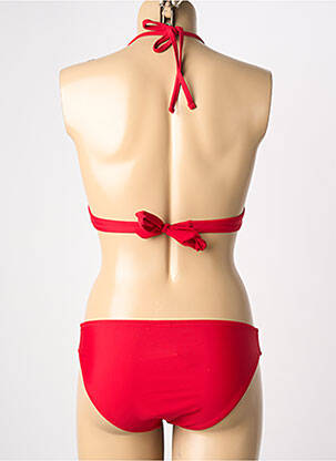 Maillot de bain 2 pièces stretch haut soutien-gorge moulé rouge VERY ZEN femme