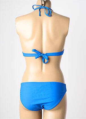 Maillot de bain 2 pièces stretch haut soutien-gorge moulé bleu VERY ZEN femme