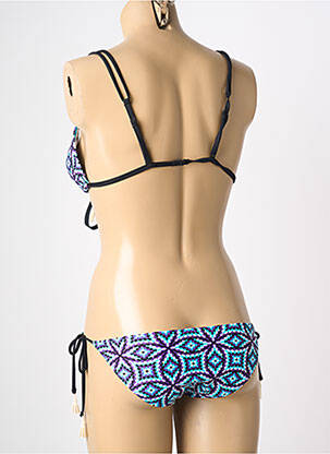Maillot de bain 2 pièces stretch haut triangles bleu MARIE FRANCE femme