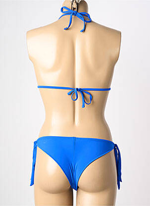 Maillot de bain 2 pièces stretch haut triangles bleu MERMAID femme