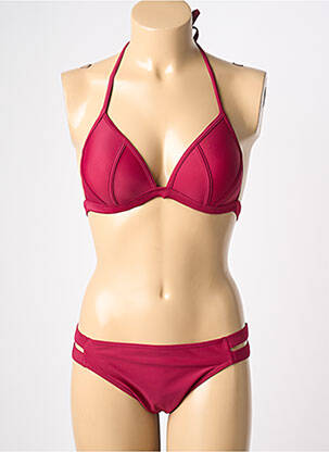 Maillot de bain 2 pièces stretch haut soutien-gorge moulé violet RAE femme