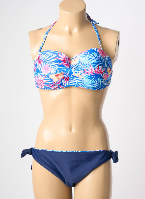 Maillot de bain 2 pièces bleu LEMON BAY femme