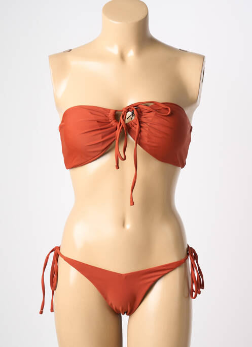 Maillot de bain 2 pièces orange VIOLETTA femme