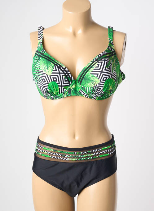 Maillot de bain 2 pièces vert POWER FLOWER femme