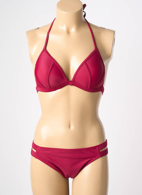 Maillot de bain 2 pièces stretch haut soutien-gorge moulé violet RAE femme