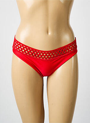 Bas de maillot de bain stretch culotte rouge VIOLETTA femme